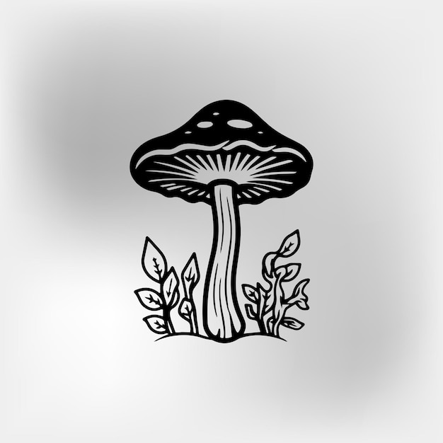 grzyby w lesie grzybowym na białym tle