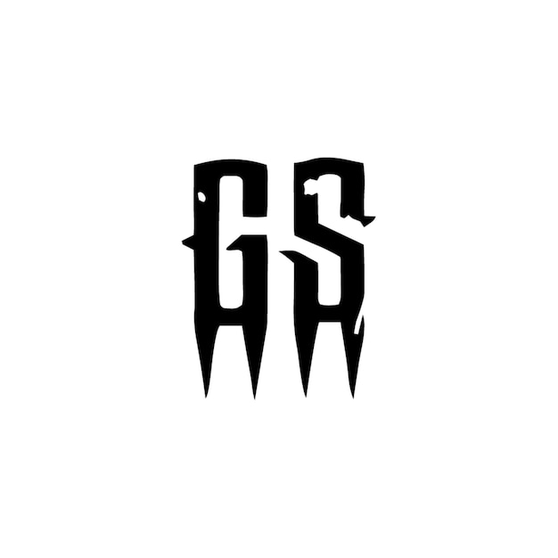 Gs monogram logo projekt list tekst nazwa symbol monochromatyczne logotyp alfabet znak proste logo