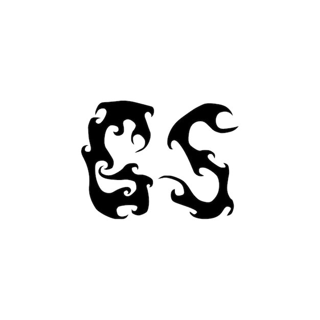 Gs monogram logo projekt list tekst nazwa symbol monochromatyczne logotyp alfabet znak proste logo