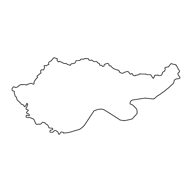 Gubernatorstwo Duhok Mapa Podziału Administracyjnego Iraku Ilustracja Wektorowa