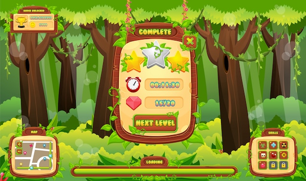 Plik wektorowy gui jungle game