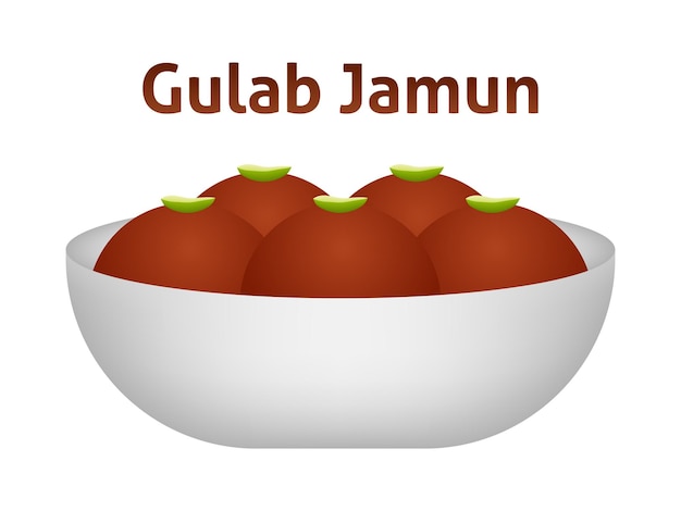 Plik wektorowy gulab jamun słodkie cukierki