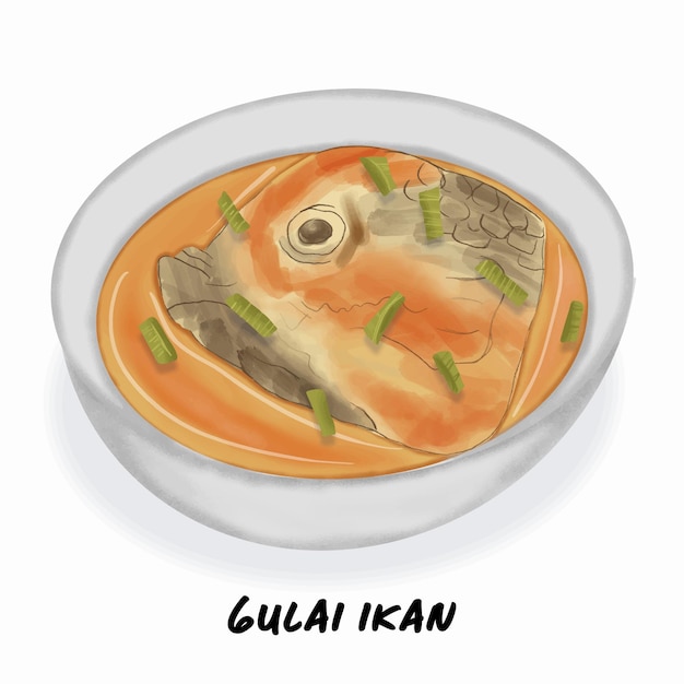 Plik wektorowy gulai ikan