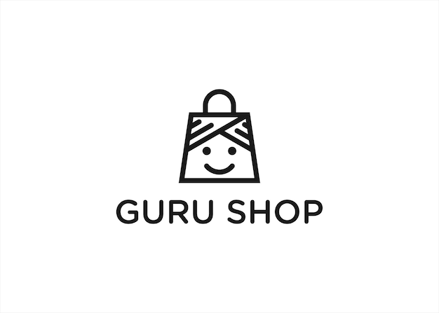 Guru Sklep Logo Projekt Ilustracji Wektorowych