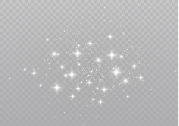 Gwiazdy świecą specjalnym światłem błyszczące magiczne cząsteczki pyłu