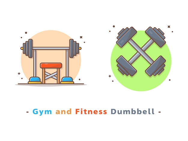 Gym I Sprawności Fizycznej Dumbbell Wektoru Ilustracja