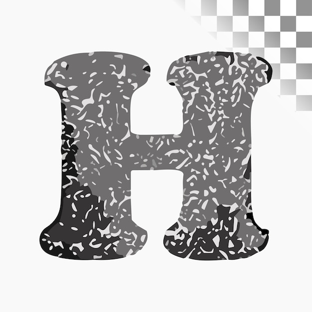Plik wektorowy h letter design stylowy font farba gąbkowa alfabet