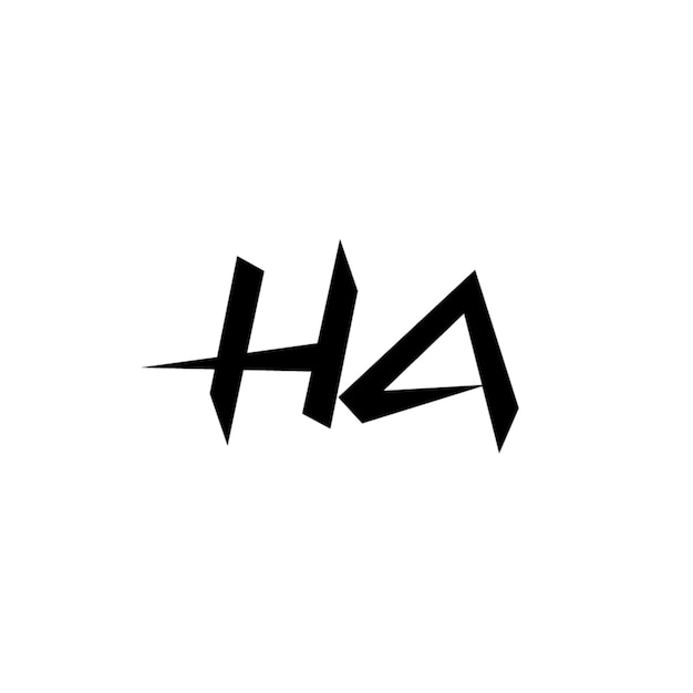 HA monogram logo projekt litery tekst nazwa symbol monochromatyczny logotyp alfabet znak prosty logo
