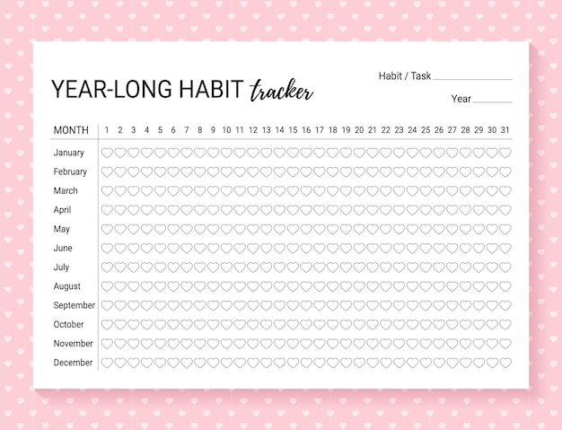 Plik wektorowy habit tracker.journal planner z kulami