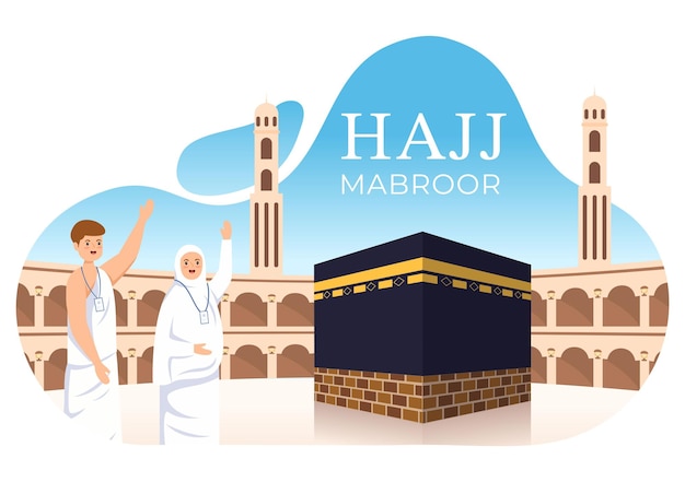 Hadżdż Lub Umrah Mabroor Ilustracja