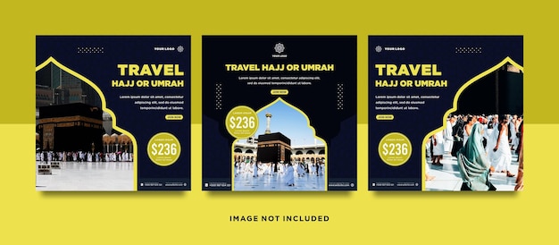 Hajj I Umrah Promocja Szablon Postu W Mediach Społecznościowych Instagram