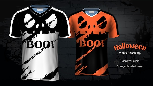 Halloween Costume T-shirts Mockup Template