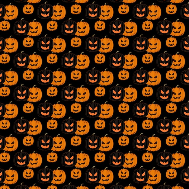Halloween dzieci wzór dyni i gwiazdy z ciemnym tłem