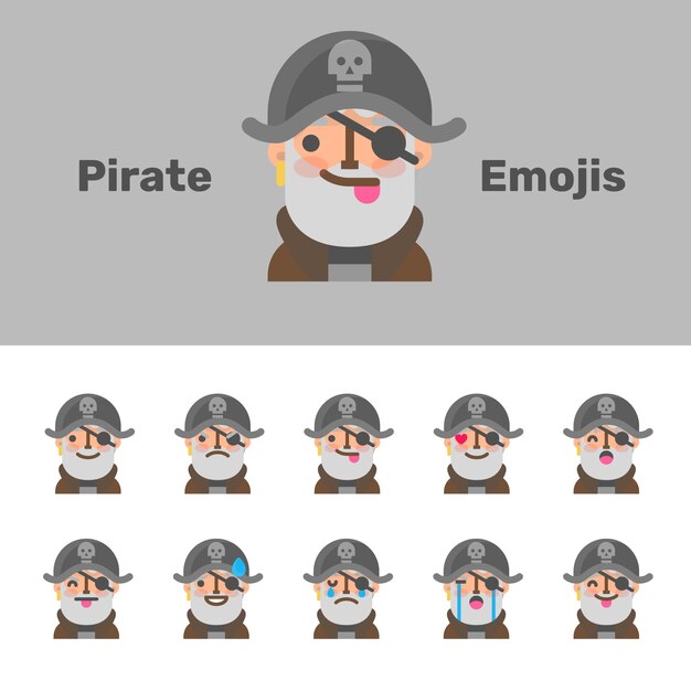 Halloween Emoji Piratów