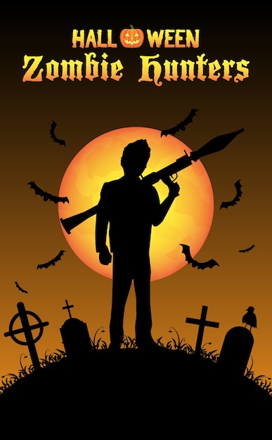 Halloween Hunter Zombie Z Rpg Rakiety Na Cmentarzu