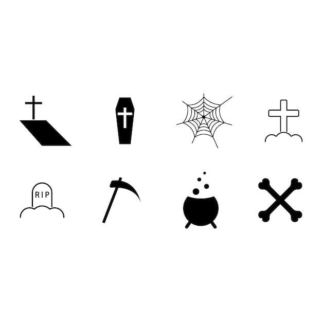 Plik wektorowy halloween ikona wektor szablon ilustracja projekt logo