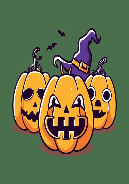 Halloween JackoLantern 2D Wektorowy Projekt