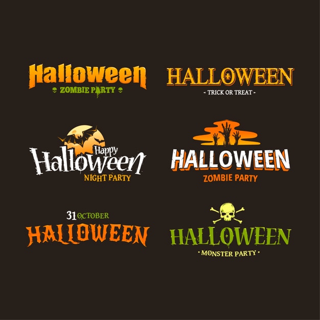 Halloween Logo Kolekcji