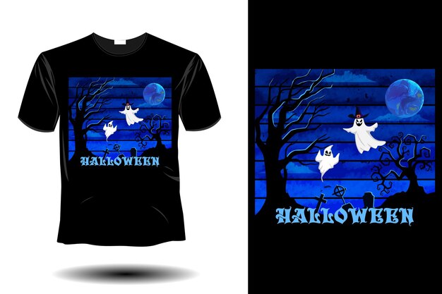 Halloween Makieta Retro Vintage Design