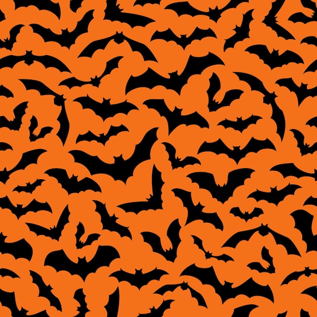 Halloween nietoperze bezszwy wzór kreskówkowe tło