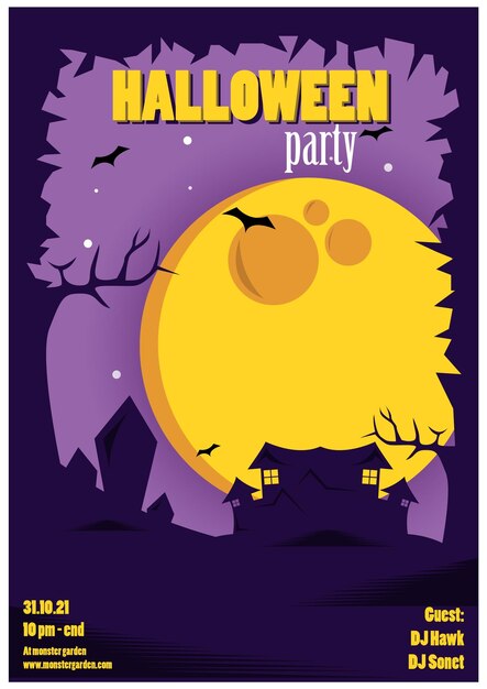 Plik wektorowy halloween party flyer