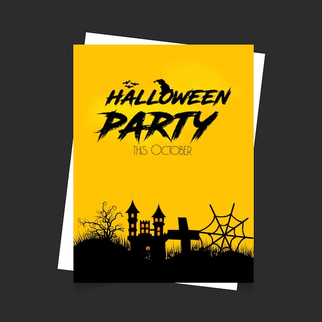 Plik wektorowy halloween party zaproszenie karty z kreatywnych wektor