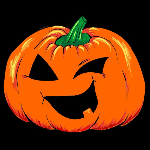 Halloween przerażający Jackolantern dynia warzywo na białym tle wektor
