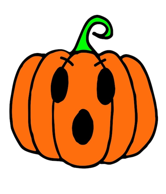 Halloween Pumpkin Doodle Ręcznie Rysowane Ilustracji Wektorowych Dyni Halloween