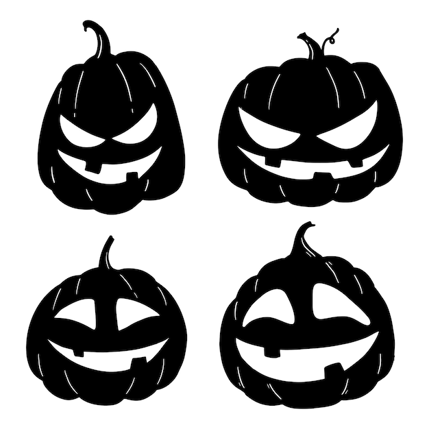 Halloween Pumpkin Head Clipart Bundle