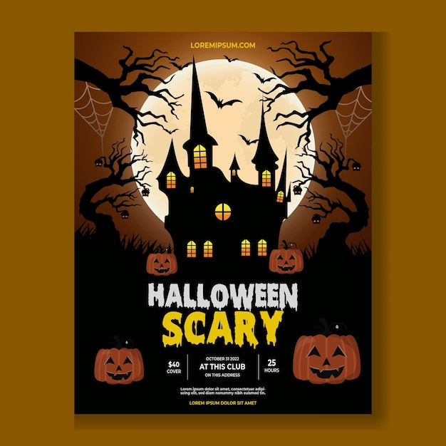 Halloween Straszny Z Projektem Plakatu Dyni