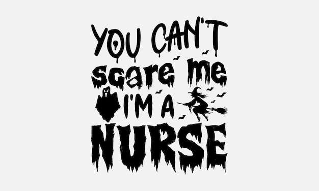 Halloween Svg TShirt Design Typografia DesignDruk na dużym plakatie Mog Etc