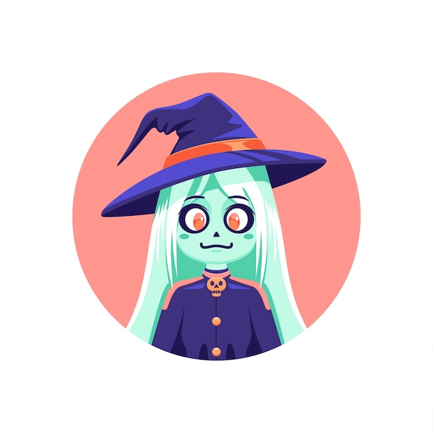 Plik wektorowy halloween undead witch girl anime