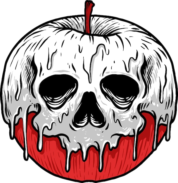 Halloween Wektor Projektowania Logo Apple