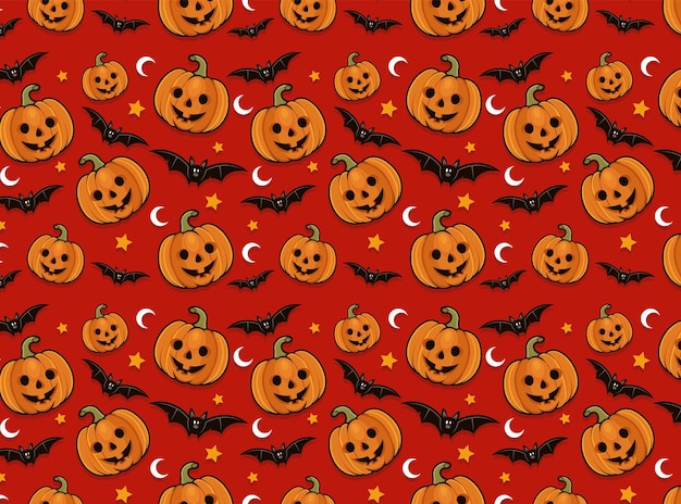 Plik wektorowy halloween wzór kolorowy wektor kreskówki