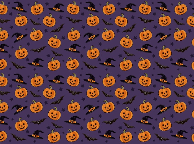 Plik wektorowy halloween wzór kolorowy wektor kreskówki