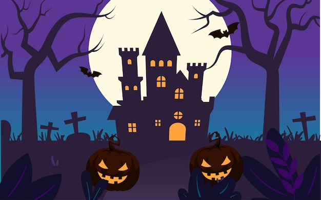 Halloweenowa Latarnia Z Dyni Cukierków Ilustracja świąteczna Magiczna Impreza Plakat Imprezowy