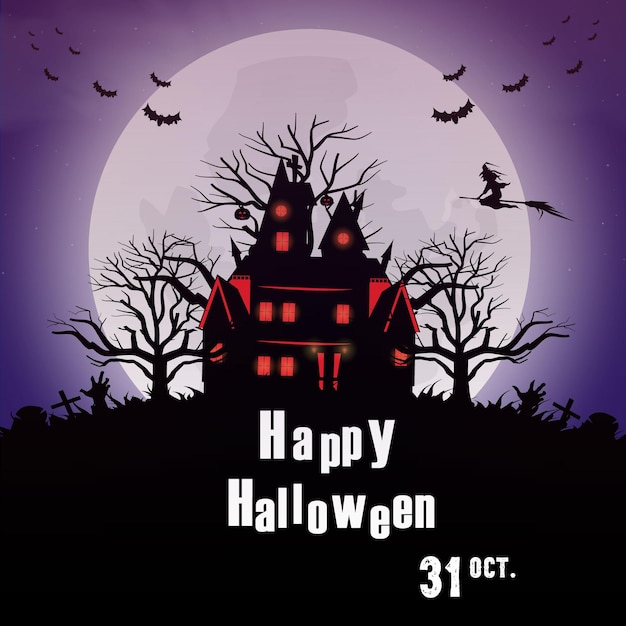 Halloweenowy baner społecznościowy