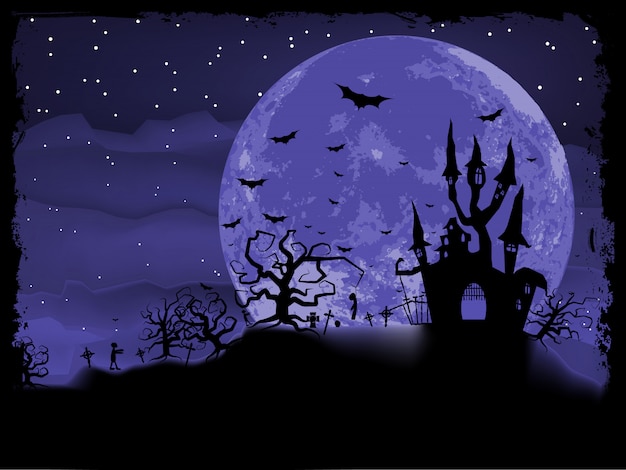 Halloweenowy plakat z tłem zombie. plik w zestawie