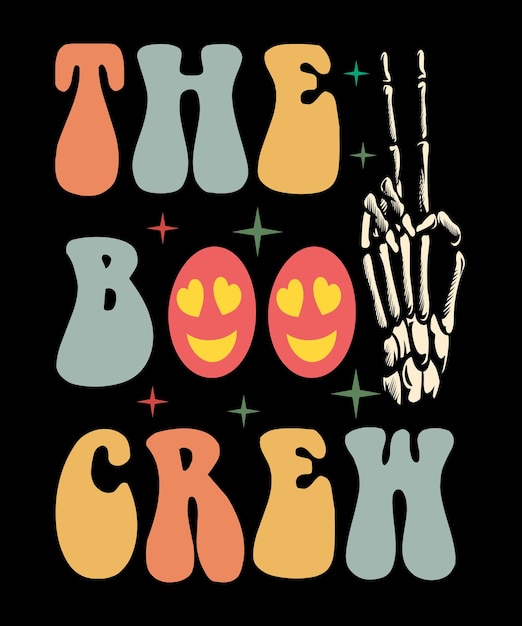 Halloweenowy Styl Retro Svg Groovy, Vintage Groovy, Typografia Sposób Projektowania Koszulki Premium Wektorów