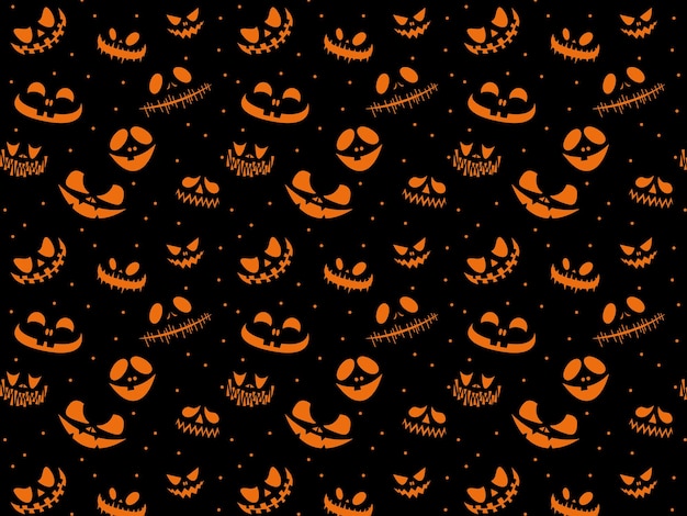 Halloweenowy Wektorowy Bezszwowy Wzór