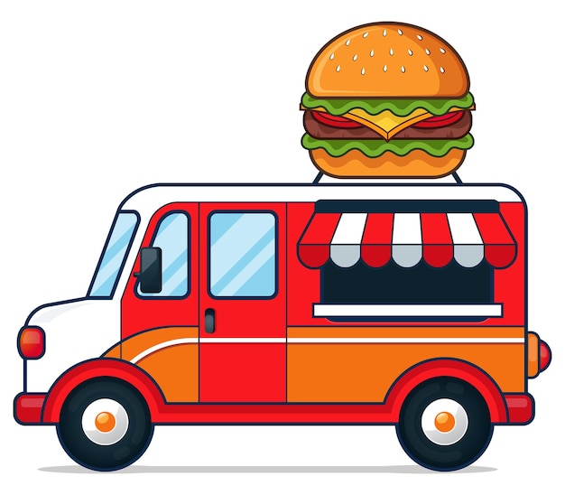 Plik wektorowy hamburger food truck