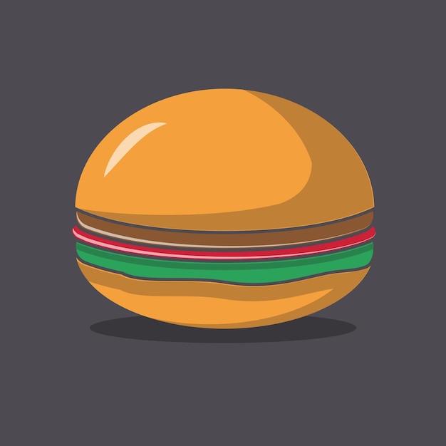 Hamburger ilustracja Fast food ikona wektor Ilustracja Burger na białym tle do projektowania logo