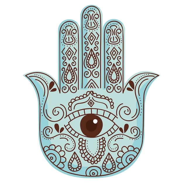 Plik wektorowy hamsa symbol kultury indyjskiej