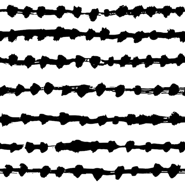 Handdrawn suchy pędzel bez szwu pociągnięć z zestawem węzłów