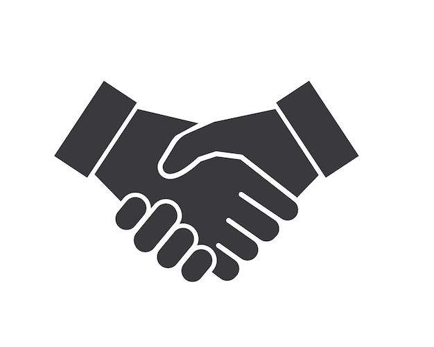 Handshaking logo wektor ikona umowy biznesowej