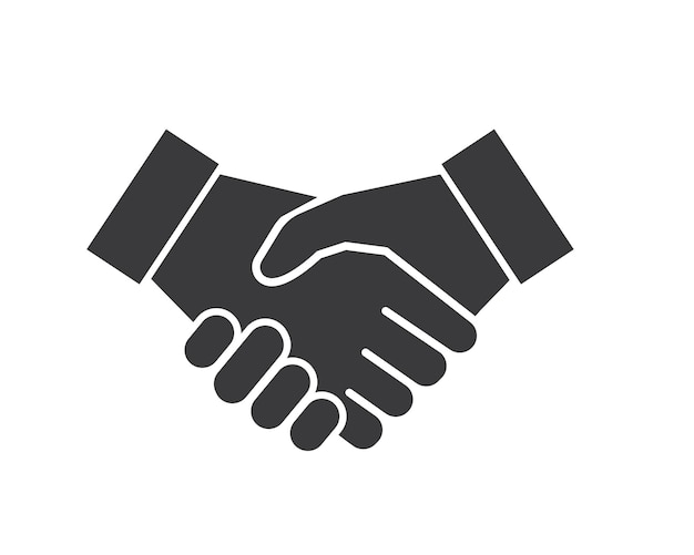 Handshaking Logo Wektor Ikona Umowy Biznesowej