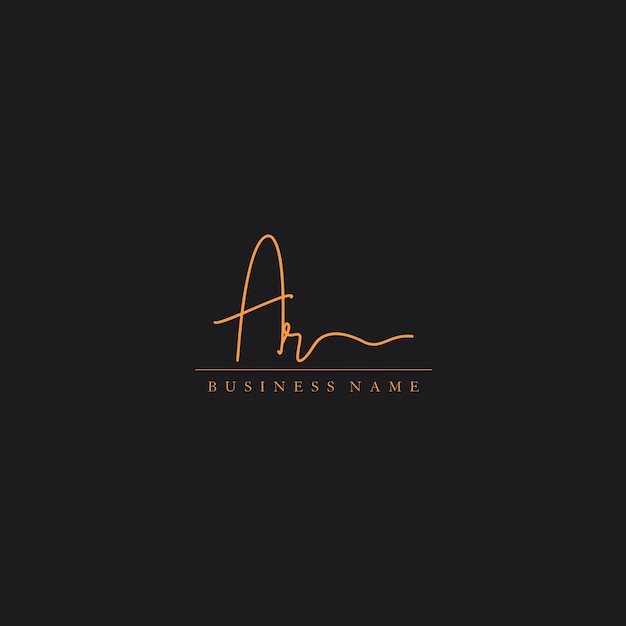 Handwritting Signature Letter A Logo