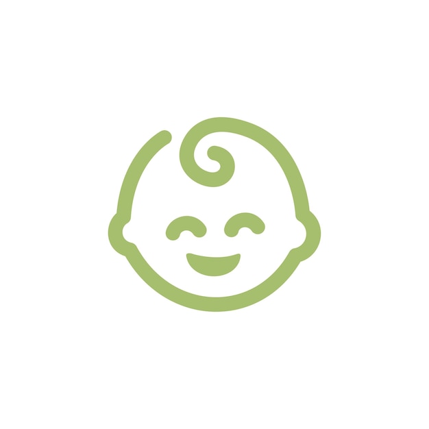 Happy Baby Face logo for Childcare and Baby Boutique nature