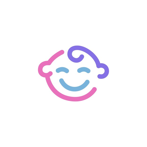 Happy Baby Face logo for Childcare and Baby Boutique nature