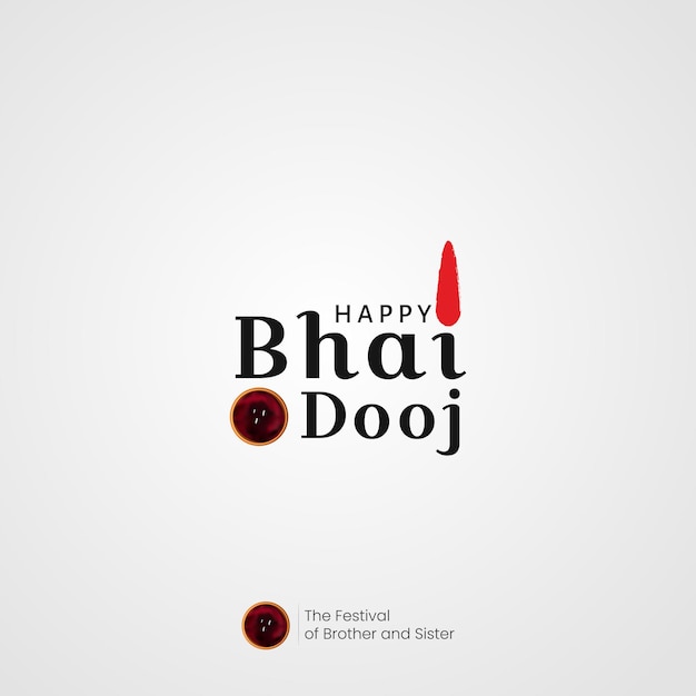 Plik wektorowy happy bhai dooj typografia social media post